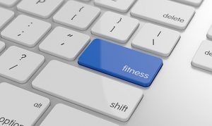 Picture of a computer keyboard with a fitness key